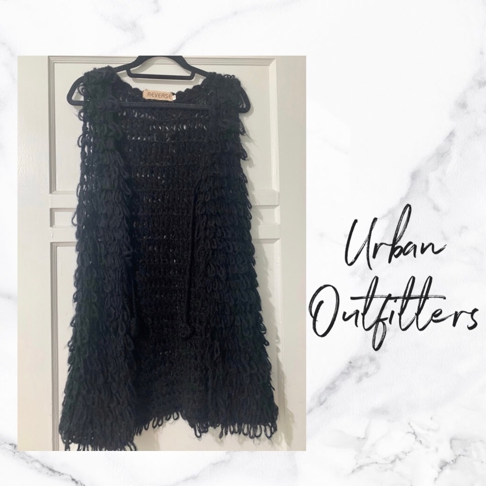 Urban Outfitters Black Crochet Vest size M